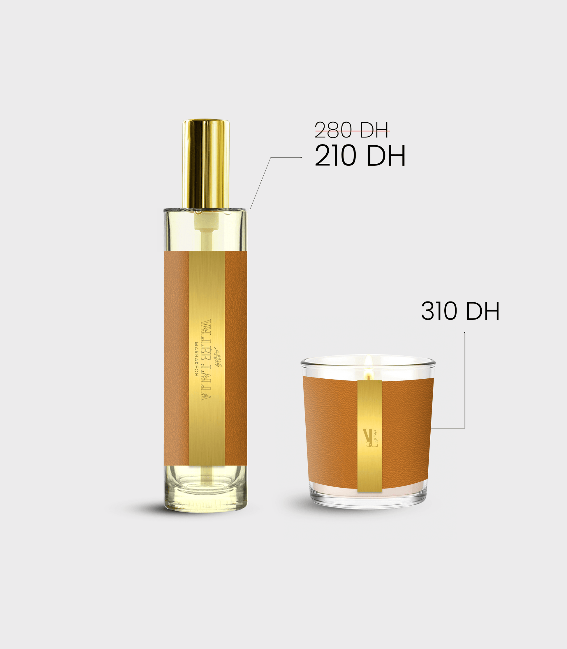 PACK DÉCOUVERTE LALLA | Une Bougie + (Un Spray -25%) - Vallée Lalla